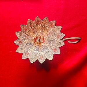 Vintage brass pedestal candle holder made in India